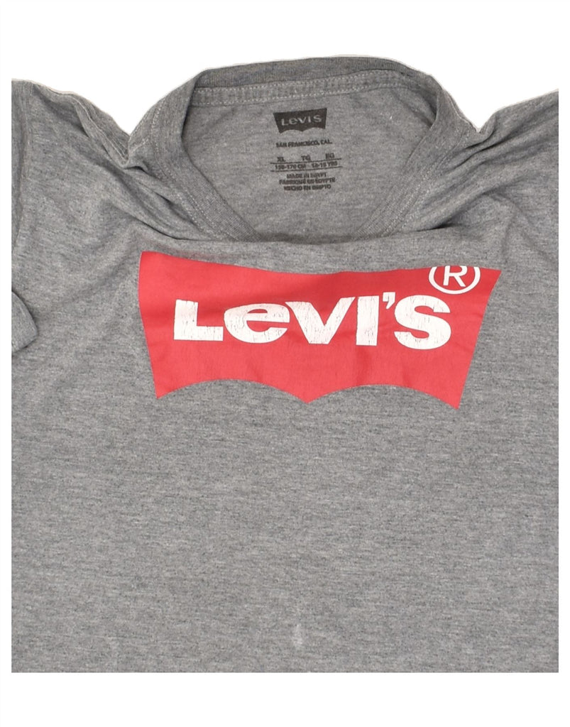 LEVI'S Boys Graphic T-Shirt Top 13-14 Years XL Grey | Vintage Levi's | Thrift | Second-Hand Levi's | Used Clothing | Messina Hembry 