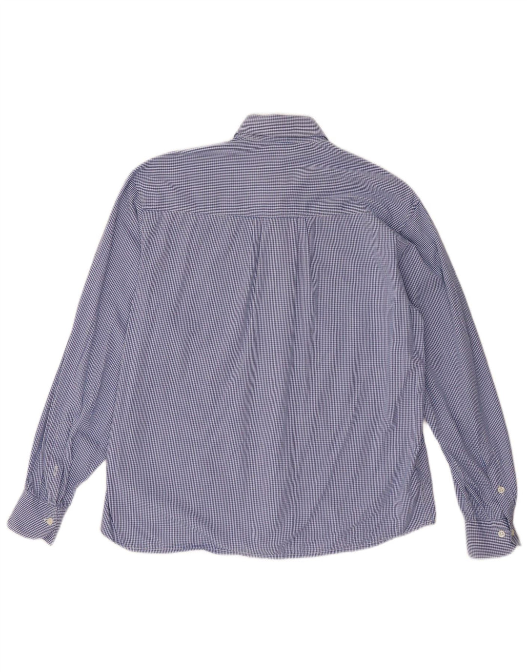 Emmanuel Schvili Womens Long Sleeve Regular Shirt UK 18 XL Blue Gingham