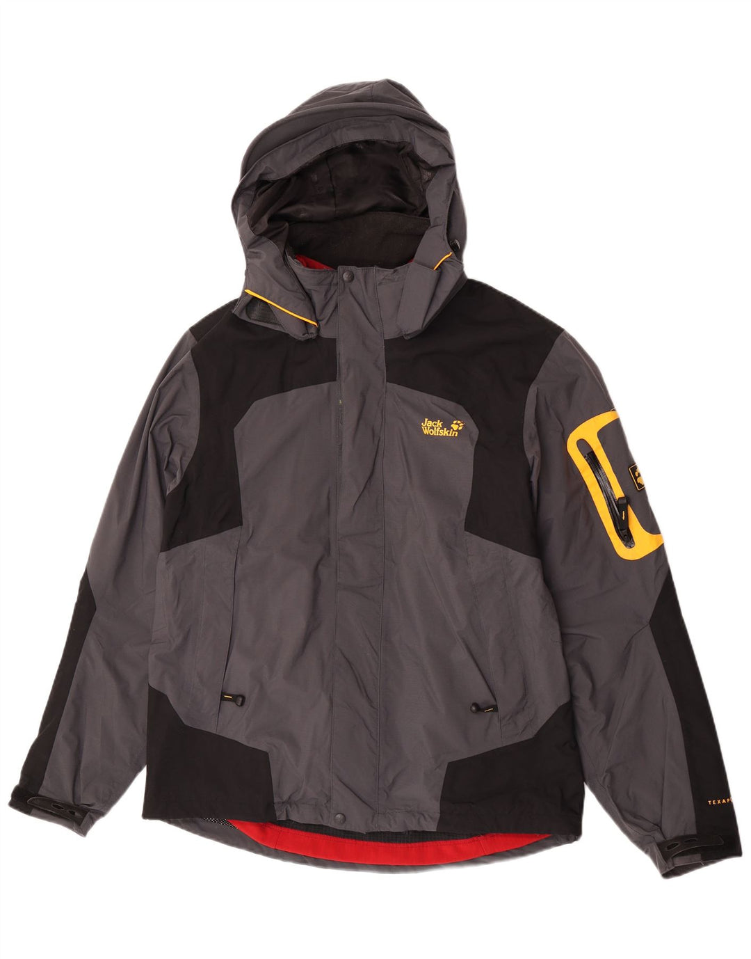 Jack Wolfskin Mens Windbreaker Jacket UK 40/42 Large Grey Colourblock
