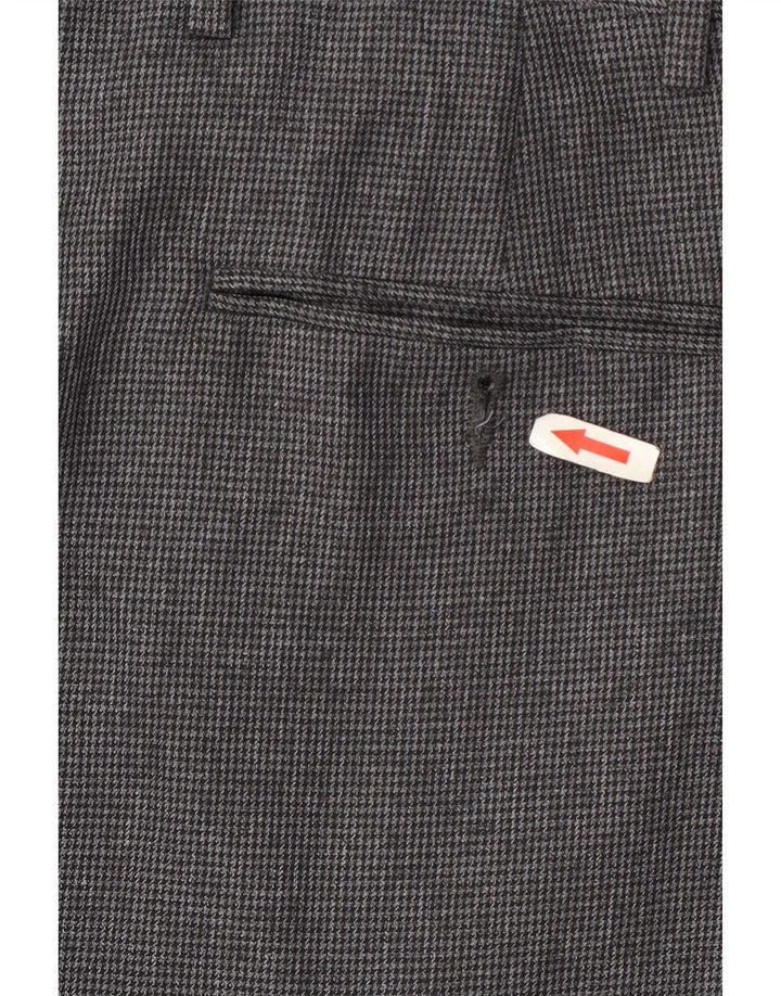 Marks & Spencer Mens Regular Suit Trousers W38 L29 Grey Houndstooth