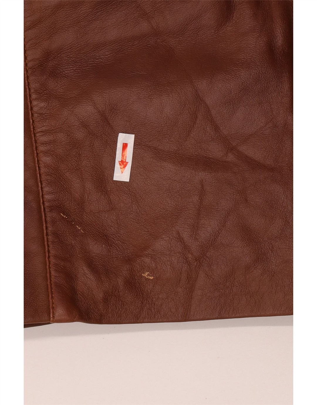 Vintage Mens 3 Button Leather Blazer Jacket UK 40 Large Brown Leather