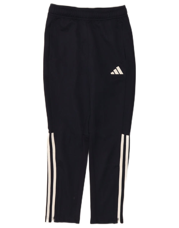 Adidas Boys Aeroready Tracksuit Trousers 9-10 Years Navy Blue Polyester