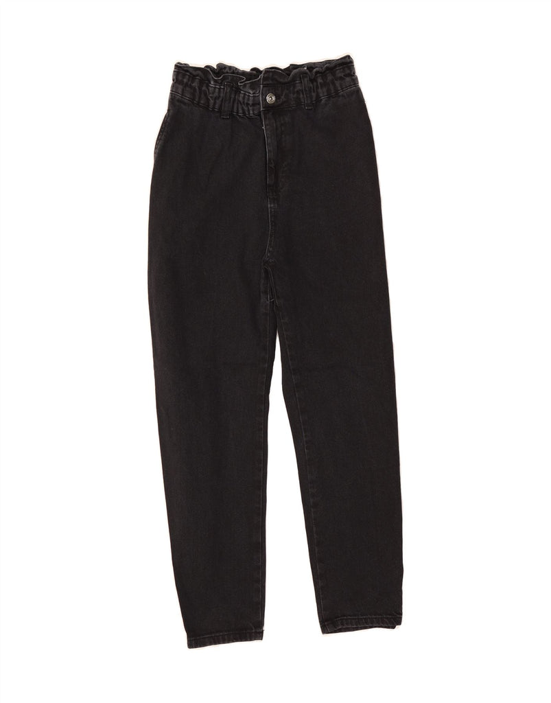 ZARA Womens High Rise Cropped Jeans EU 34 XS W24 L25 Black Cotton Vintage Zara and Second-Hand Zara from Messina Hembry 