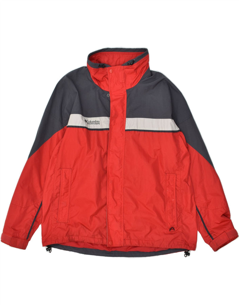 COLUMBIA Mens Windbreaker Jacket UK 42 XL Red Colourblock Nylon | Vintage Columbia | Thrift | Second-Hand Columbia | Used Clothing | Messina Hembry 