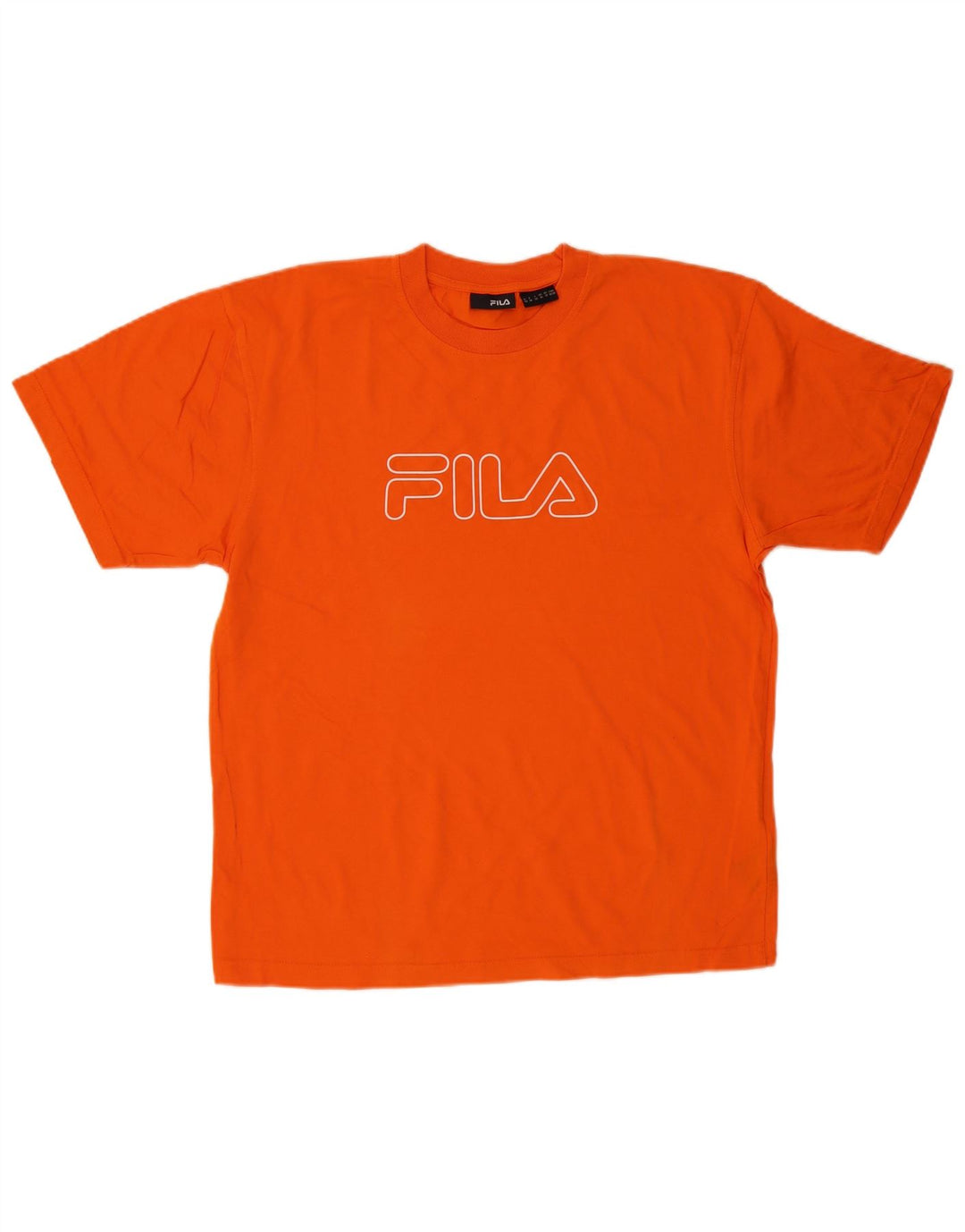 FILA Mens Graphic T-Shirt Top Medium Orange Cotton