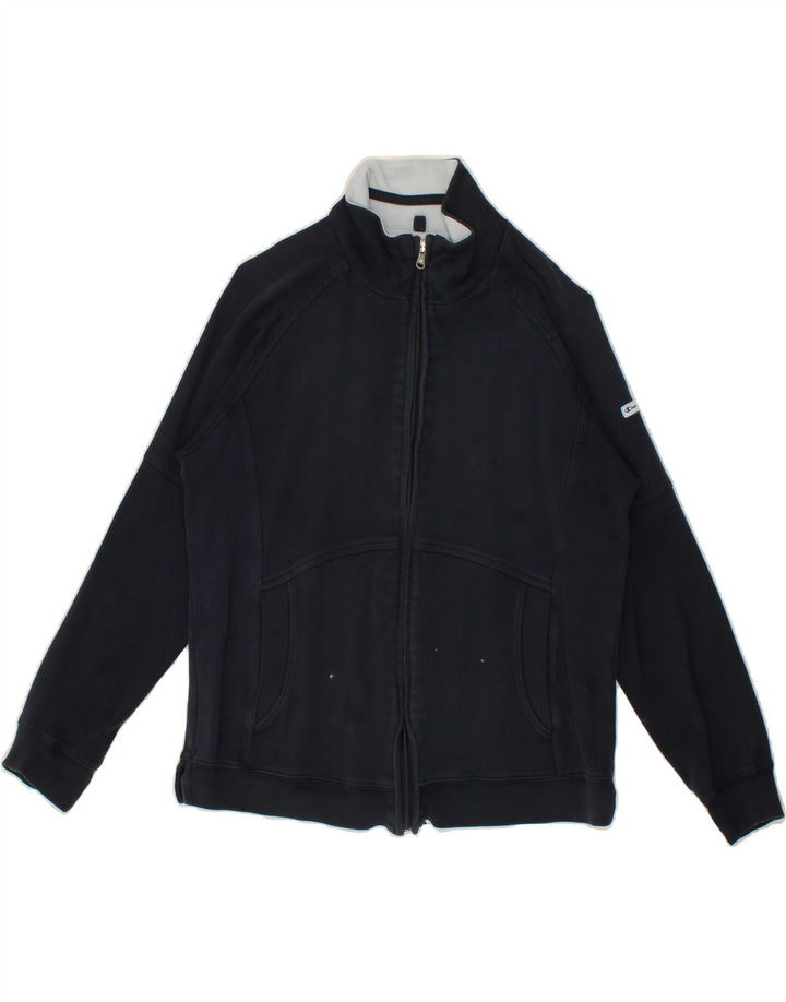 CHAMPION Womens Tracksuit Top Jacket UK 14 Medium Navy Blue Cotton Vintage Champion and Second-Hand Champion from Messina Hembry 