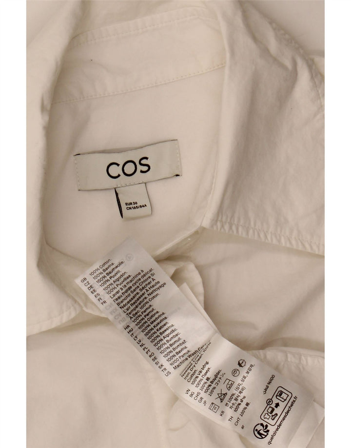 Cos Womens Oversized Shirt EU 36 Small White Cotton