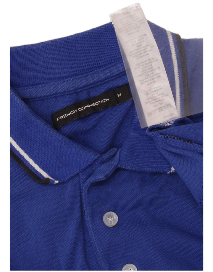 French Connection Mens Polo Shirt Medium Blue Cotton