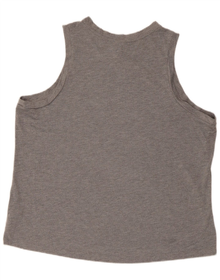 Nike Womens Regular Fit Graphic Vest Top UK 18 XL Grey Polyester