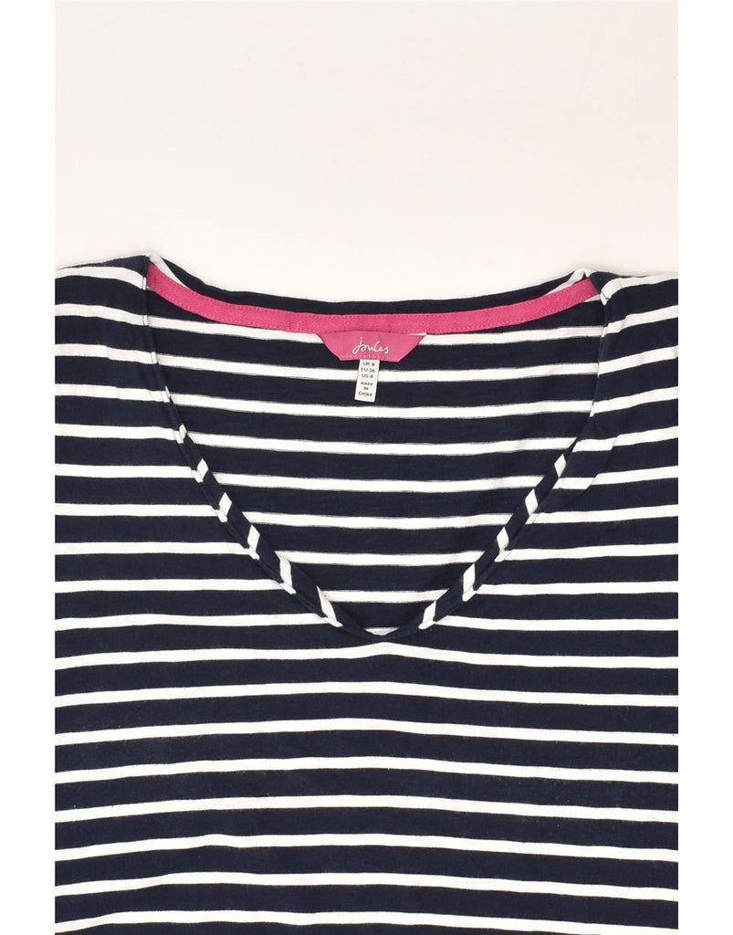 JOULES Womens Top Long Sleeve UK 8 Small  Navy Blue Striped Nautical | Vintage Joules | Thrift | Second-Hand Joules | Used Clothing | Messina Hembry 