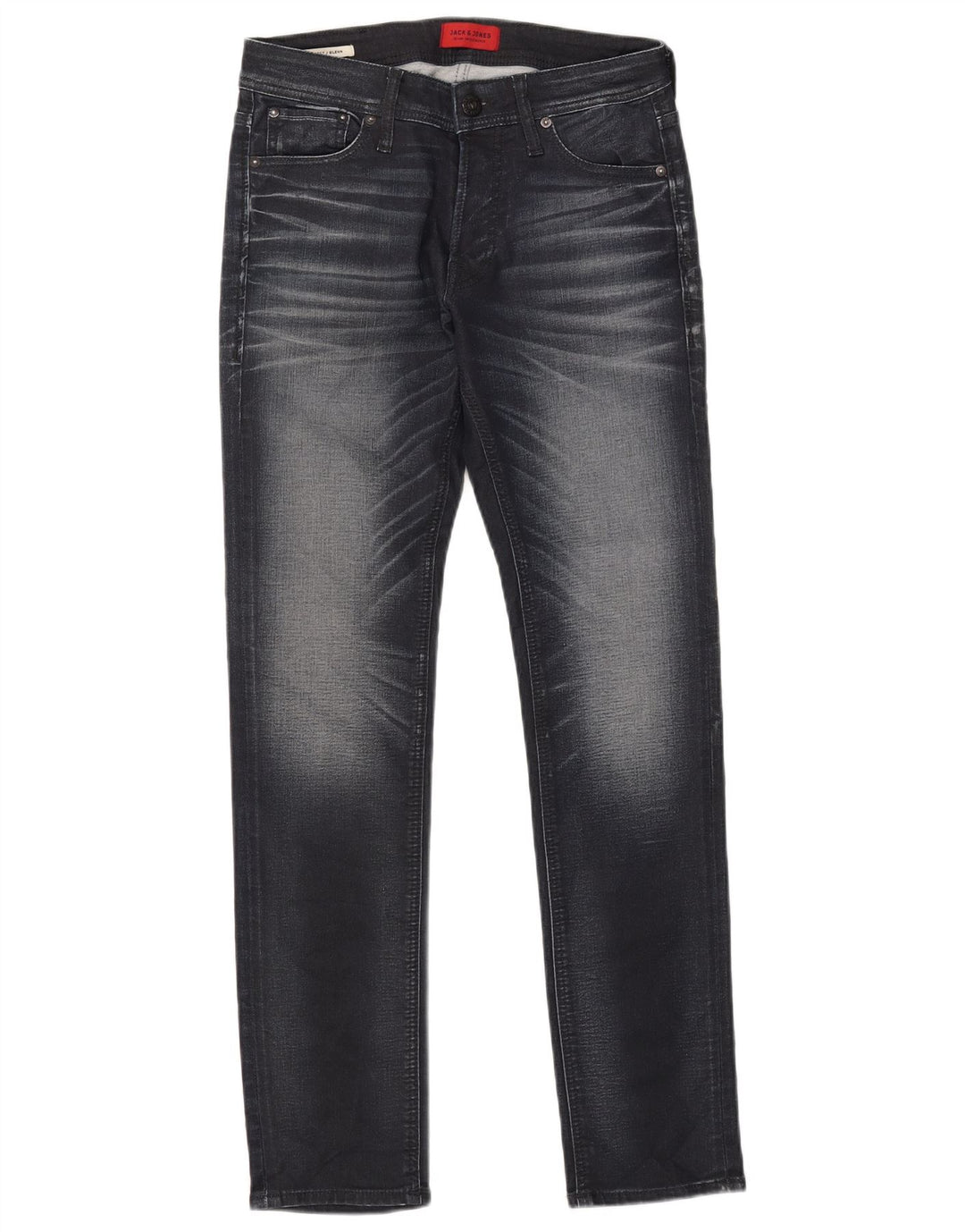 Jack & Jones Mens GLENN Slim Jeans W29 L30 Navy Blue Cotton