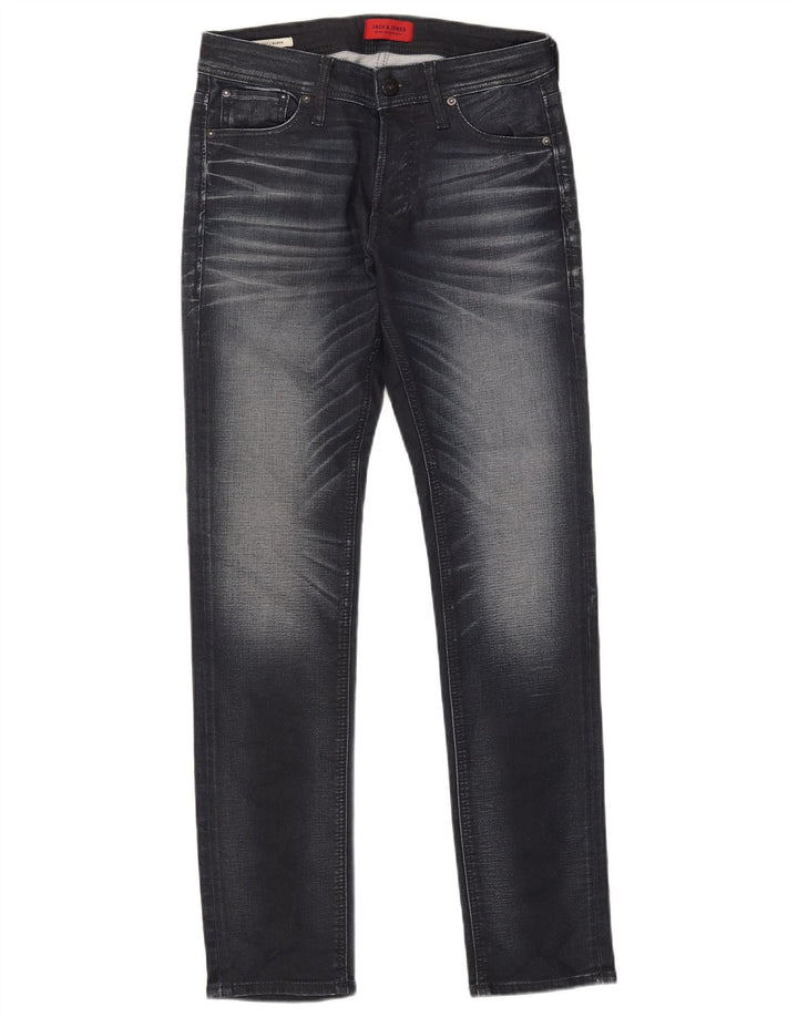 Jack & Jones Mens GLENN Slim Jeans W29 L30 Navy Blue Cotton