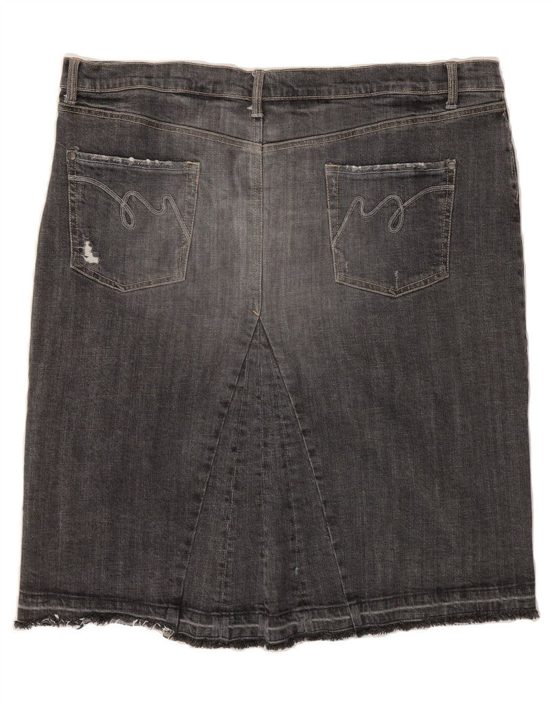 MOSSIMO Womens Denim Skirt US 16 2XL W40 L26 Grey Cotton Vintage Mossimo and Second-Hand Mossimo from Messina Hembry 