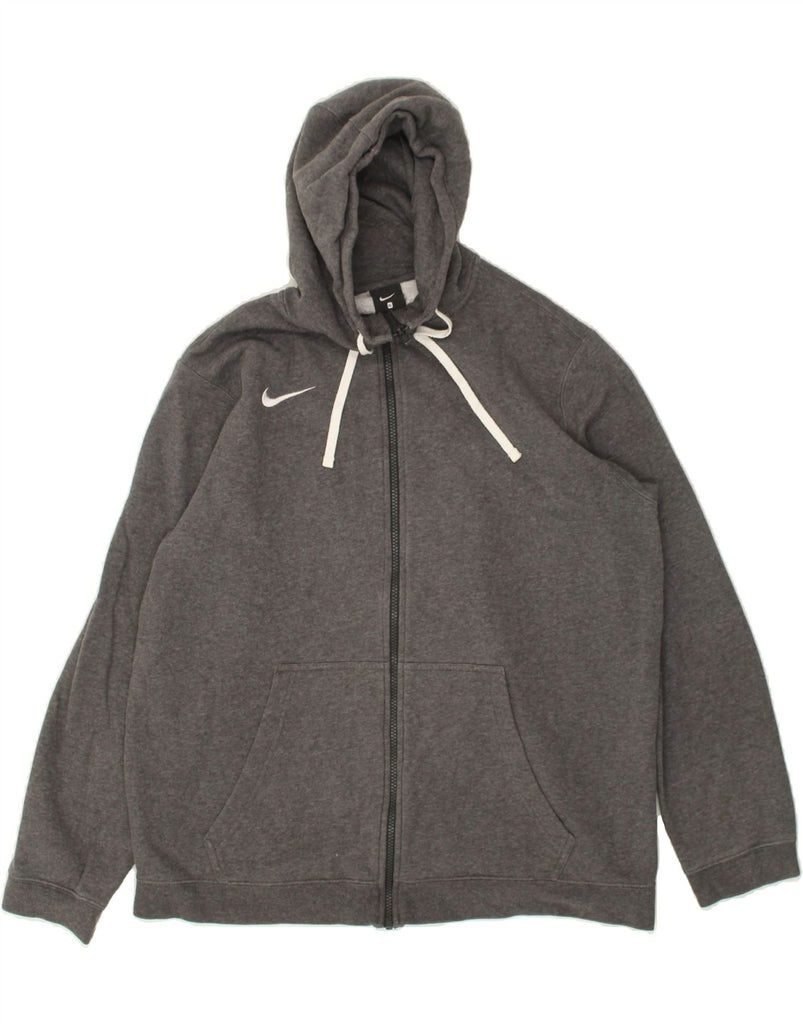 NIKE Mens Zip Hoodie Sweater XL Grey Cotton | Vintage Nike | Thrift | Second-Hand Nike | Used Clothing | Messina Hembry 