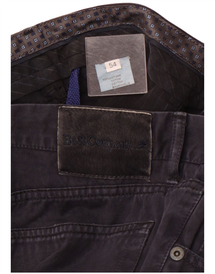 BEST COMPANY Mens Straight Casual Trousers EU 54 2XL W38 L26 Navy Blue