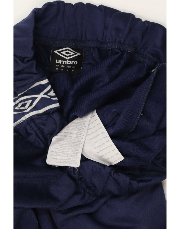 Umbro Mens Graphic Tracksuit Trousers Medium Navy Blue Geometric Polyester
