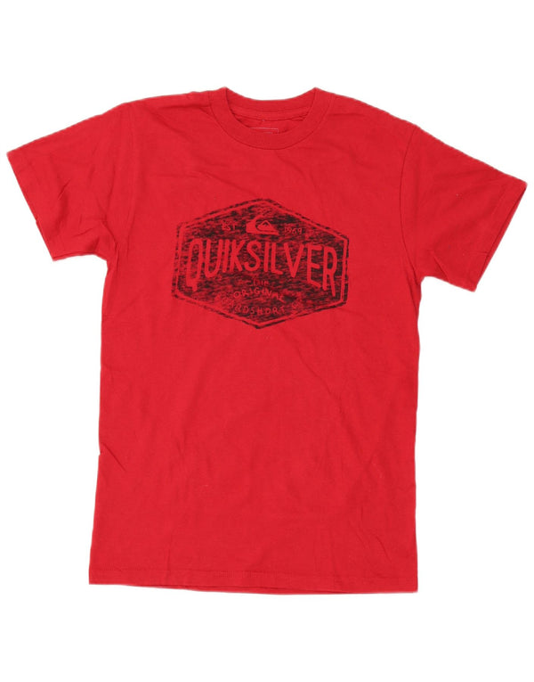 Quiksilver Mens Regular Fit Graphic T-Shirt Top Small Red Cotton