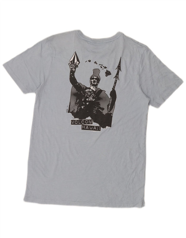 Volcom Mens Modern Fit Graphic T-Shirt Top Small Blue Cotton