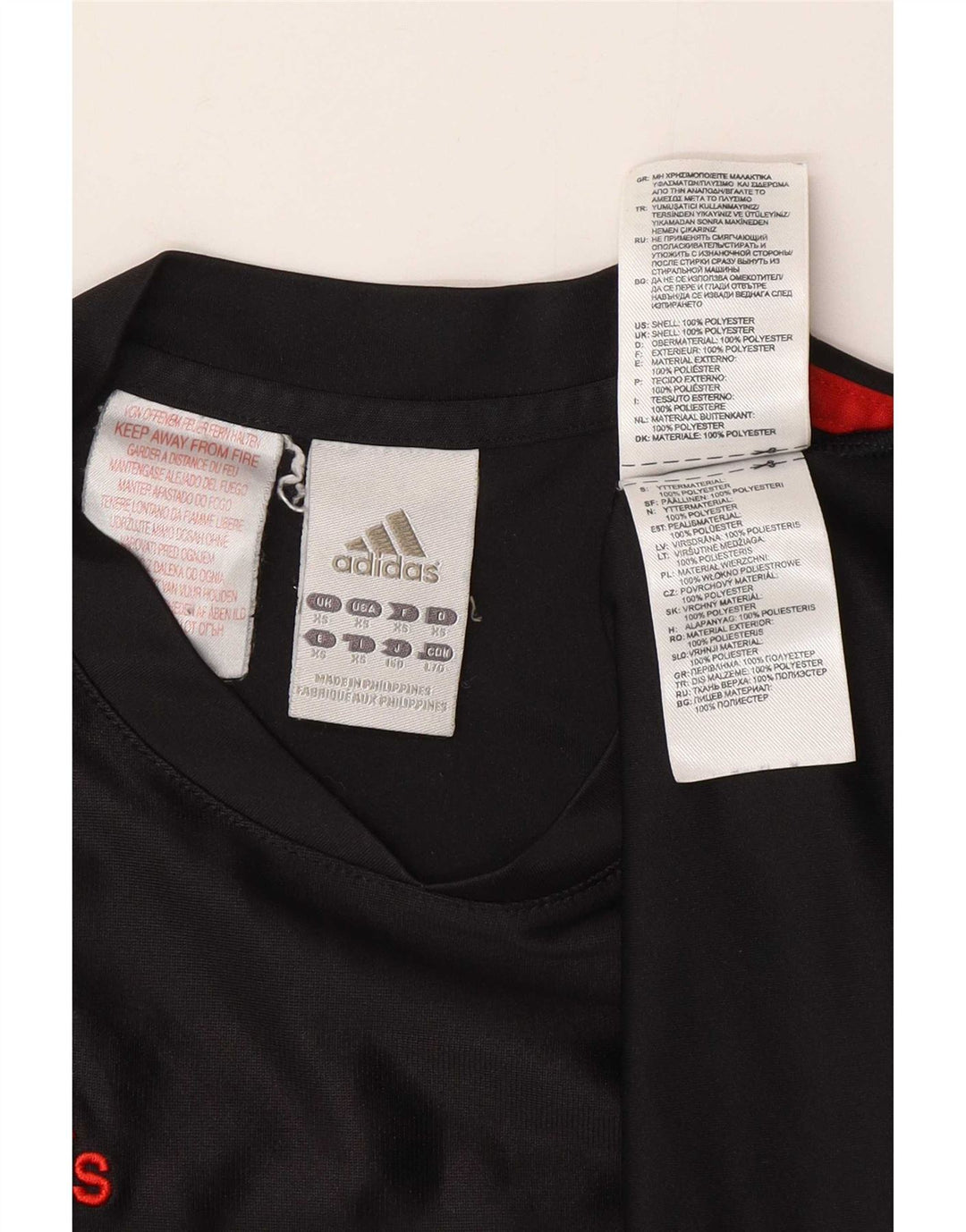 Adidas Mens T-Shirt Top XS Black Polyester