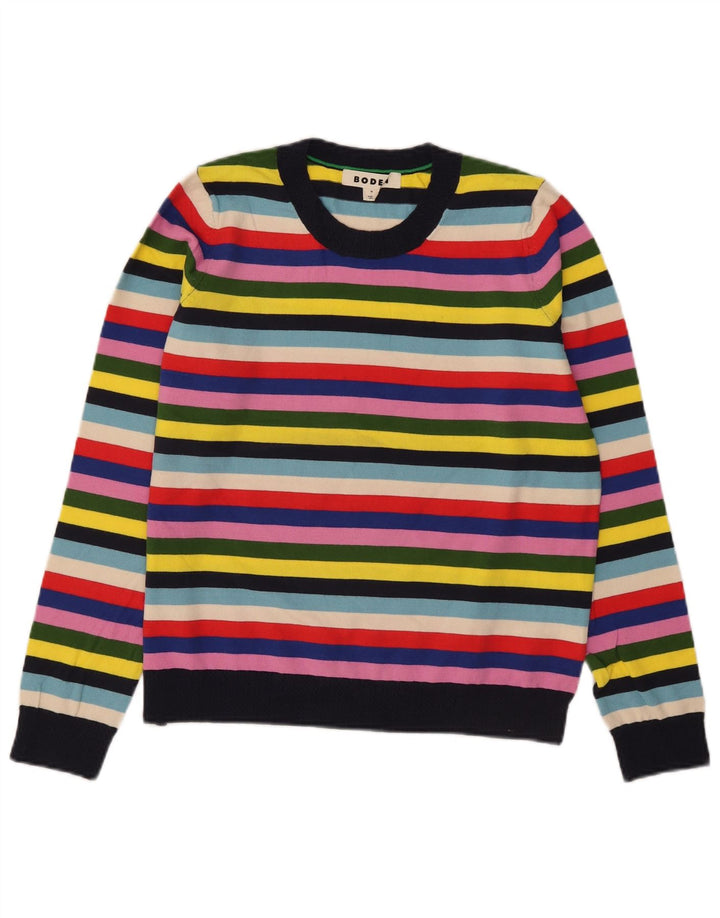 Boden Womens Crew Neck Jumper Sweater UK 14 Medium Multicoloured Striped