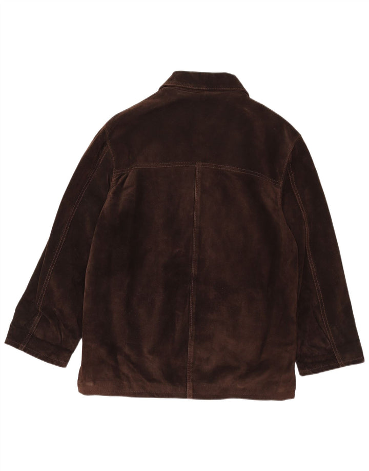 Vintage Mens Suede Jacket IT 44 XS Brown