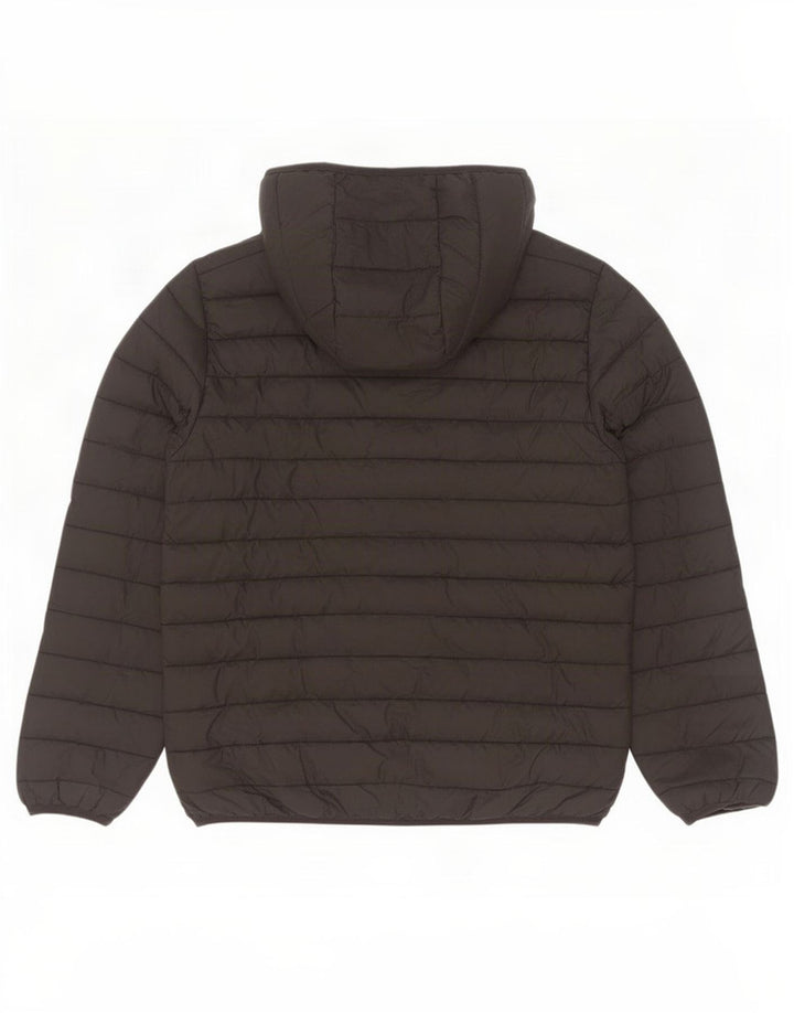 Champion Boys Hooded Padded Jacket 11-12 Years Large Black Polyester