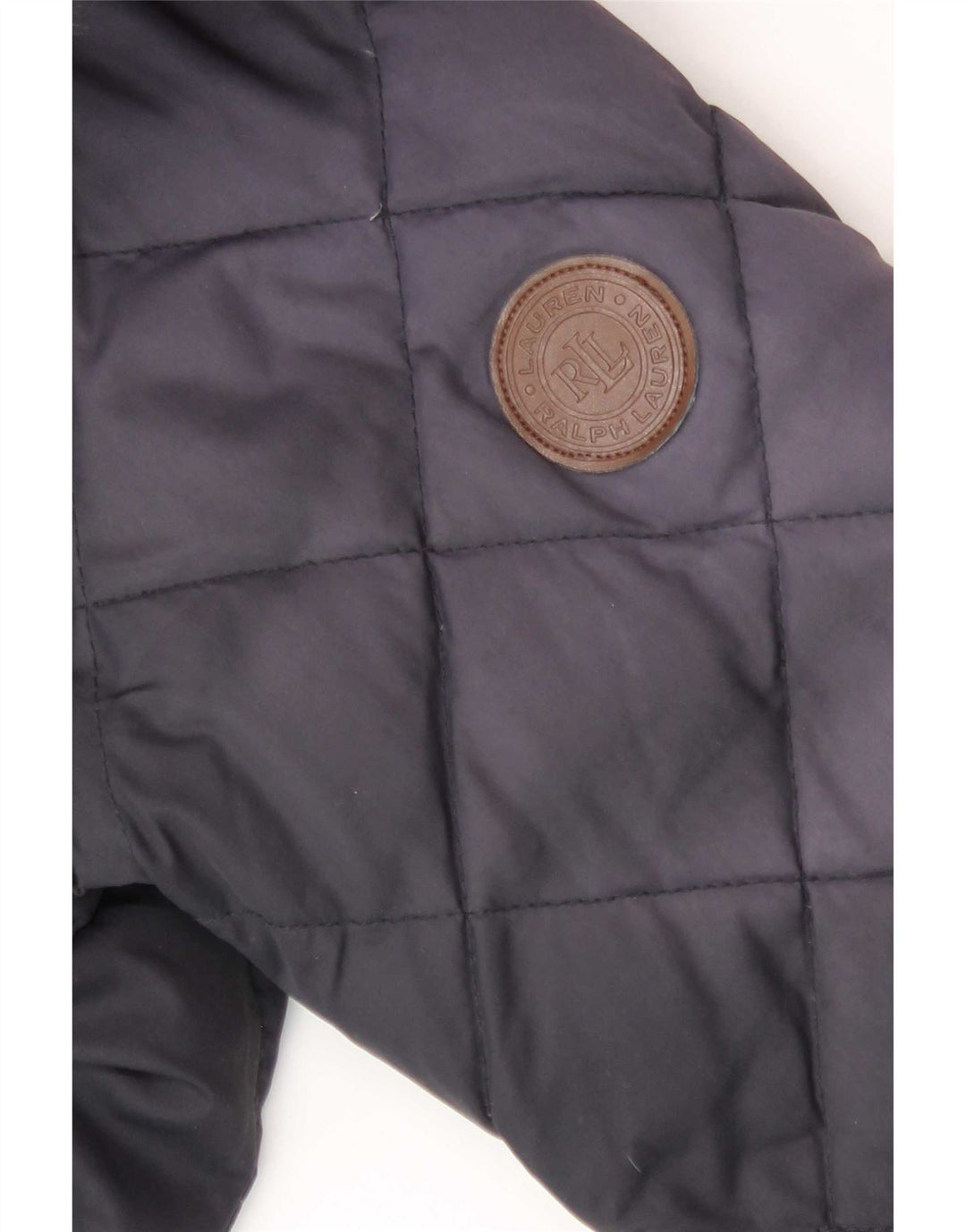 Ralph Lauren Womens Hooded Padded Jacket UK 6 XS Navy Blue Polyester