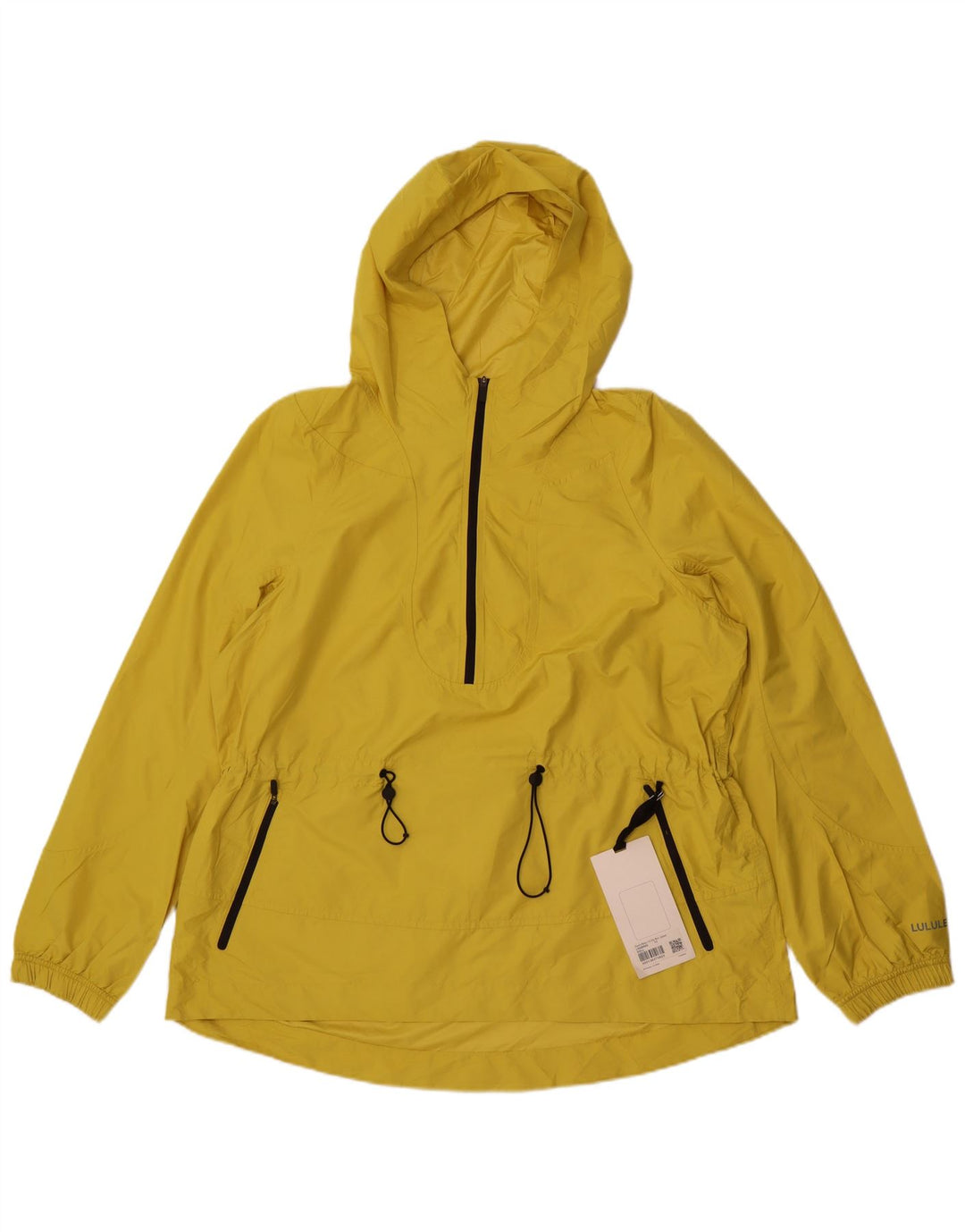 Lululemon Womens Running Hooded Rain Jacket US 10 Large Yellow Polyester
