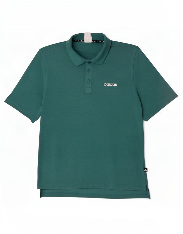Adidas Mens Polo Shirt UK 40/42 Medium Green Cotton