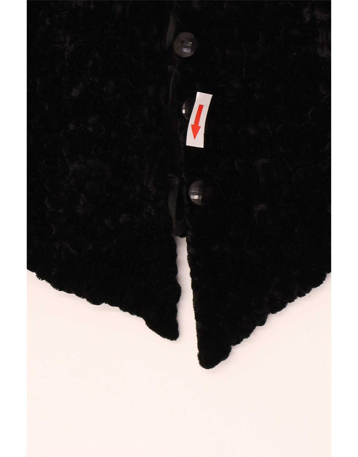 Simonetta Womens Velvet Bolero Jacket IT 42 Medium Black Viscose