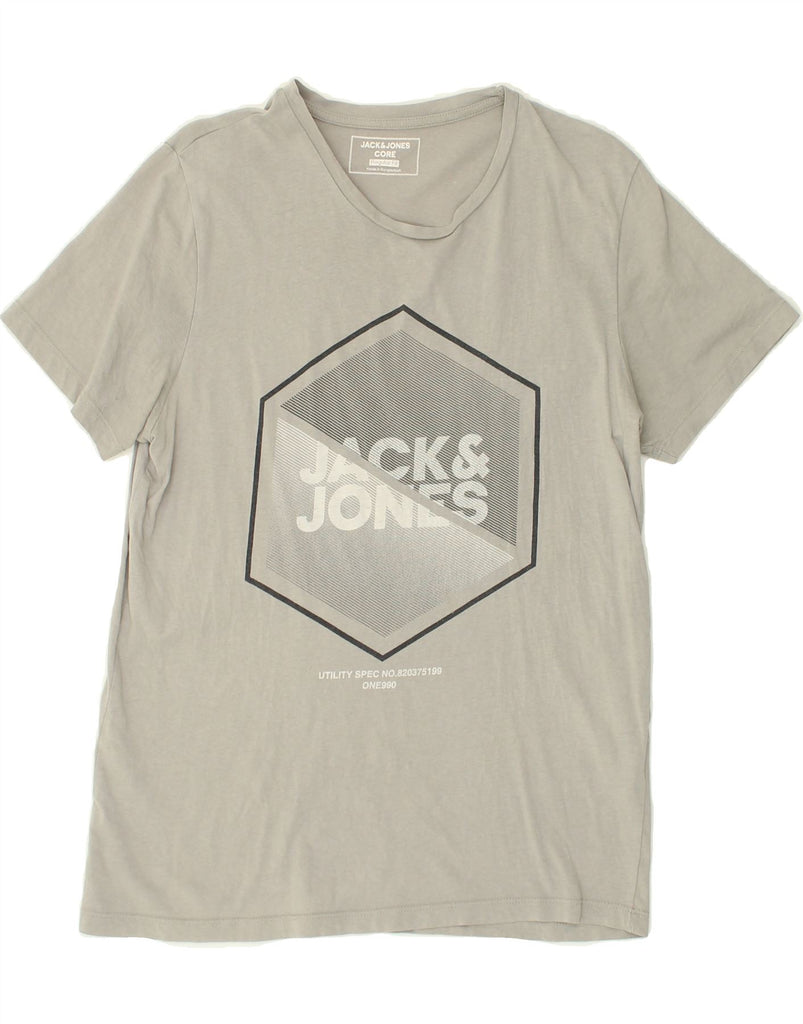 JACK & JONES Mens Regular Fit Graphic T-Shirt Top Small Grey Cotton | Vintage Jack & Jones | Thrift | Second-Hand Jack & Jones | Used Clothing | Messina Hembry 