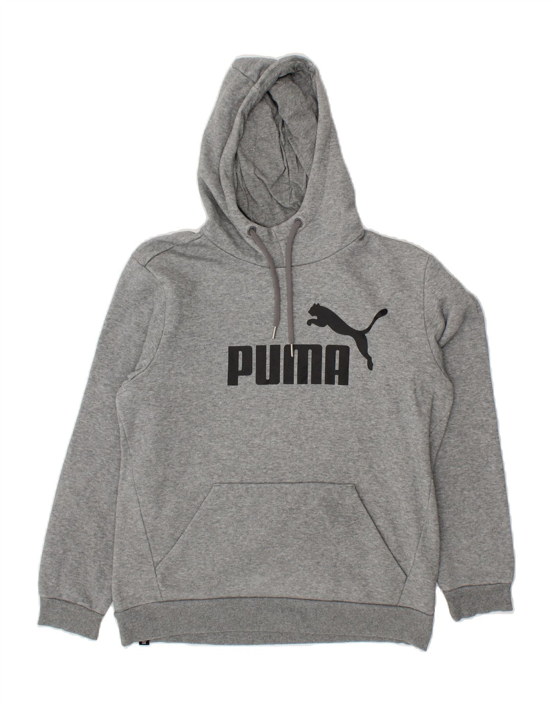 PUMA Mens Graphic Hoodie Jumper Small Grey Cotton Vintage Puma and Second-Hand Puma from Messina Hembry 