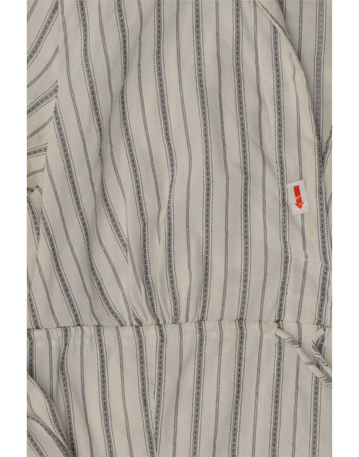 ZARA Womens Pullover Shirt Small White Striped