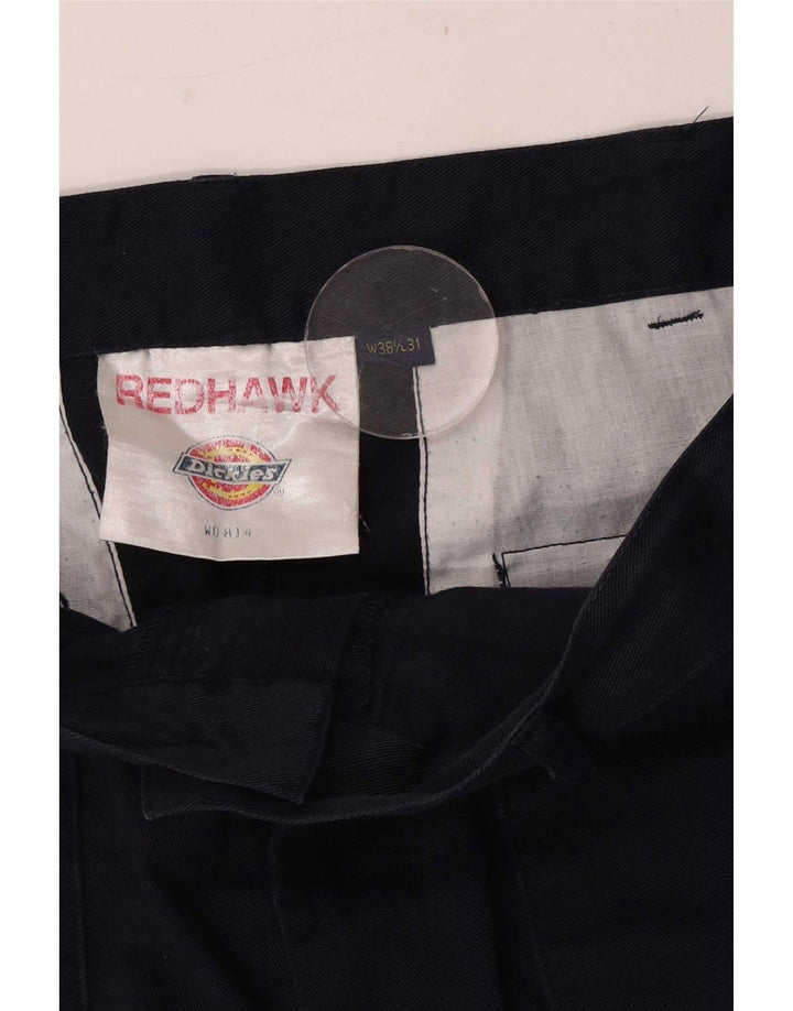 Dickies Mens Redhawk Straight Cargo Trousers W38 L28 Navy Blue Polyester