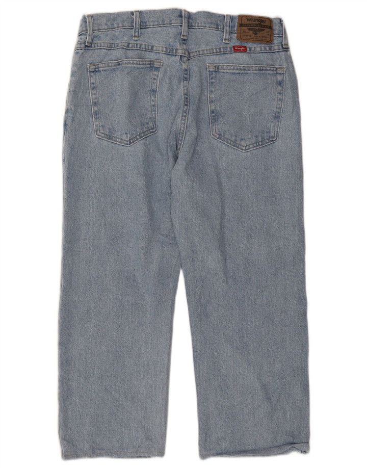 Wrangler Mens Cropped Jeans W34 L23 Blue Cotton