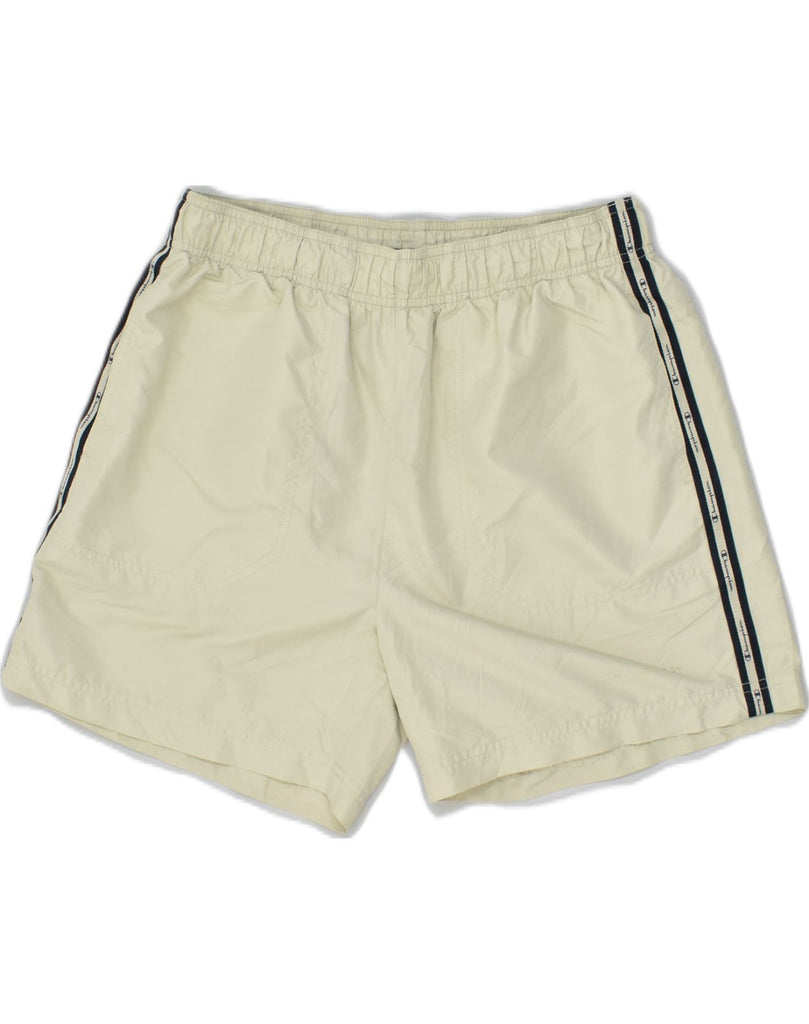 CHAMPION Mens Sport Shorts XL Beige | Vintage Champion | Thrift | Second-Hand Champion | Used Clothing | Messina Hembry 