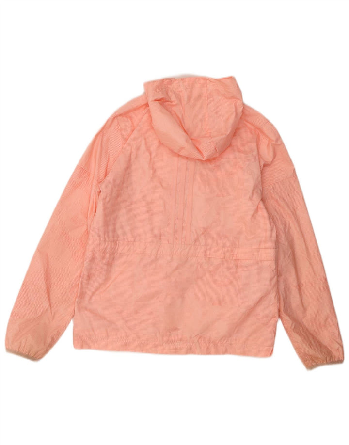 Adidas Girls Hooded Rain Jacket 11-12 Years Pink Polyester
