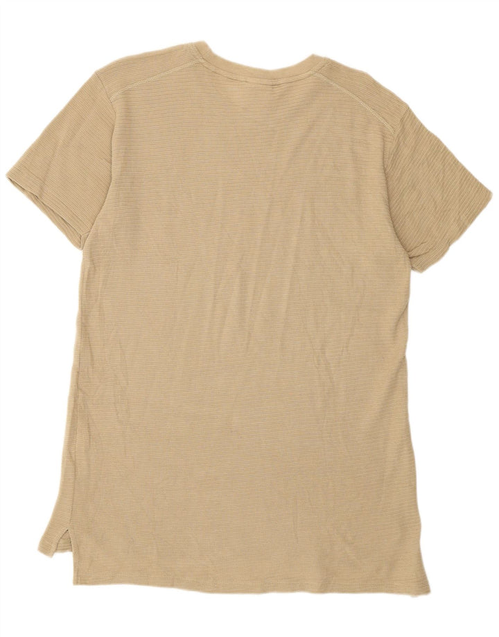 Zara Mens T-Shirt Top Medium Brown Cotton