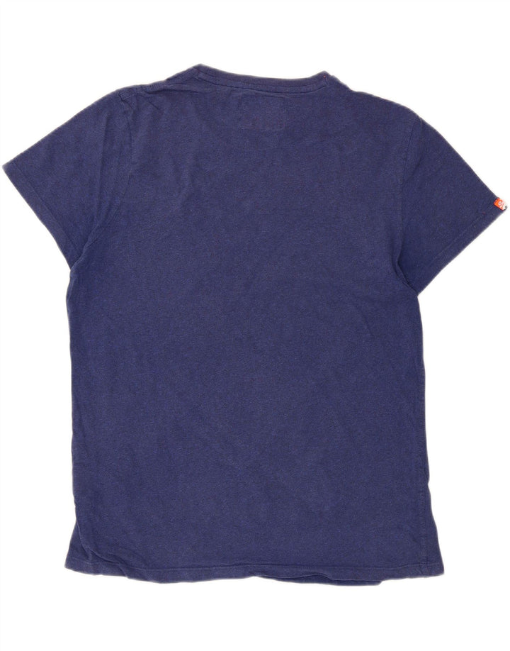 Superdry Mens T-Shirt Top XL Navy Blue Cotton