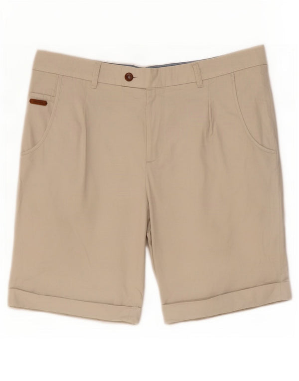 Zara Mens Pegged Casual Shorts EU 42 Large W32 Beige Cotton