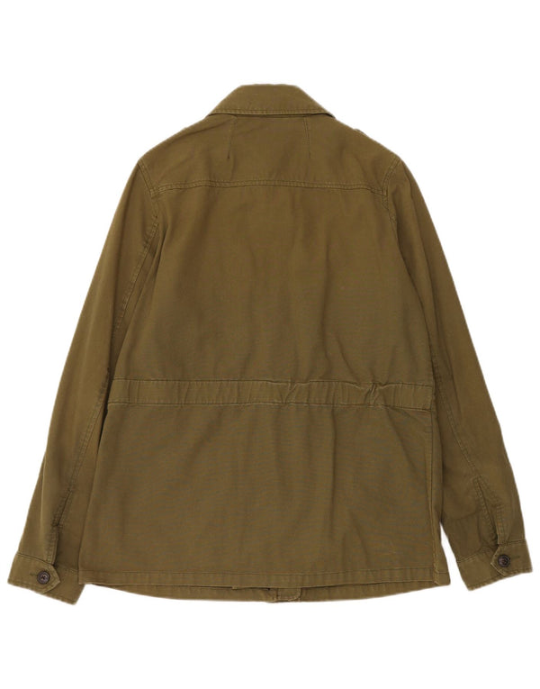Fat Face Womens Military Jacket UK 12 Medium  Khaki Cotton