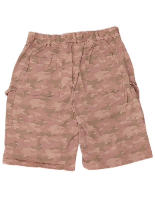 Marks & Spencer Womens Cargo Shorts UK 14 Large W34 Pink Camouflage