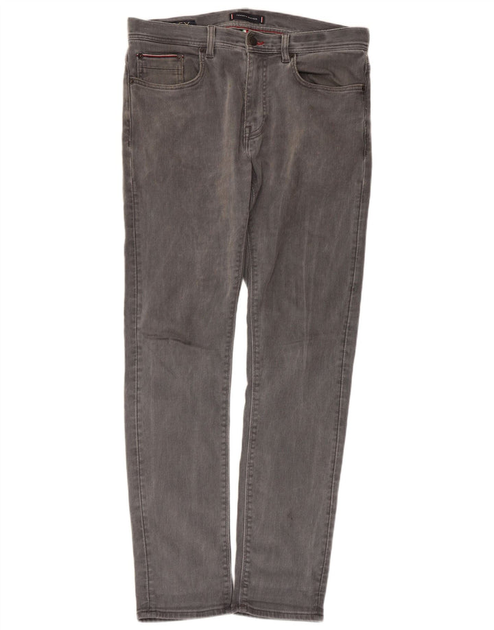 Tommy Hilfiger Mens Bleecker Slim Jeans W32 L32 Grey Cotton