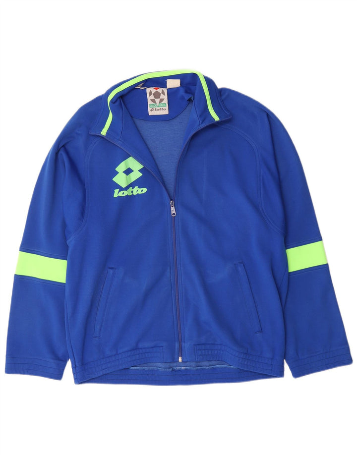 Lotto Mens Graphic Tracksuit Top Jacket Large Blue Colourblock