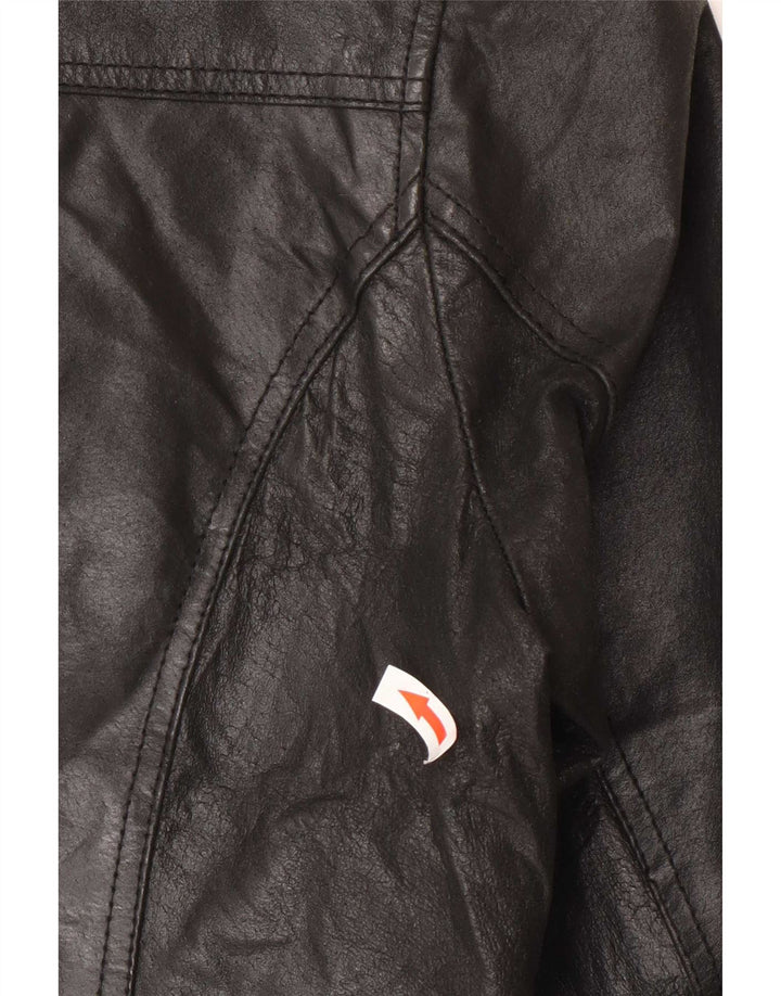 Conbipel Womens Leather Jacket IT 44 Medium Black