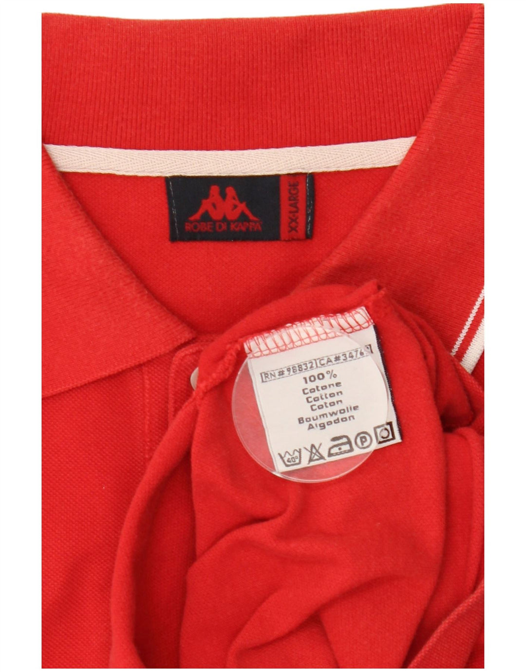 KAPPA Mens Polo Shirt 2XL Red Cotton