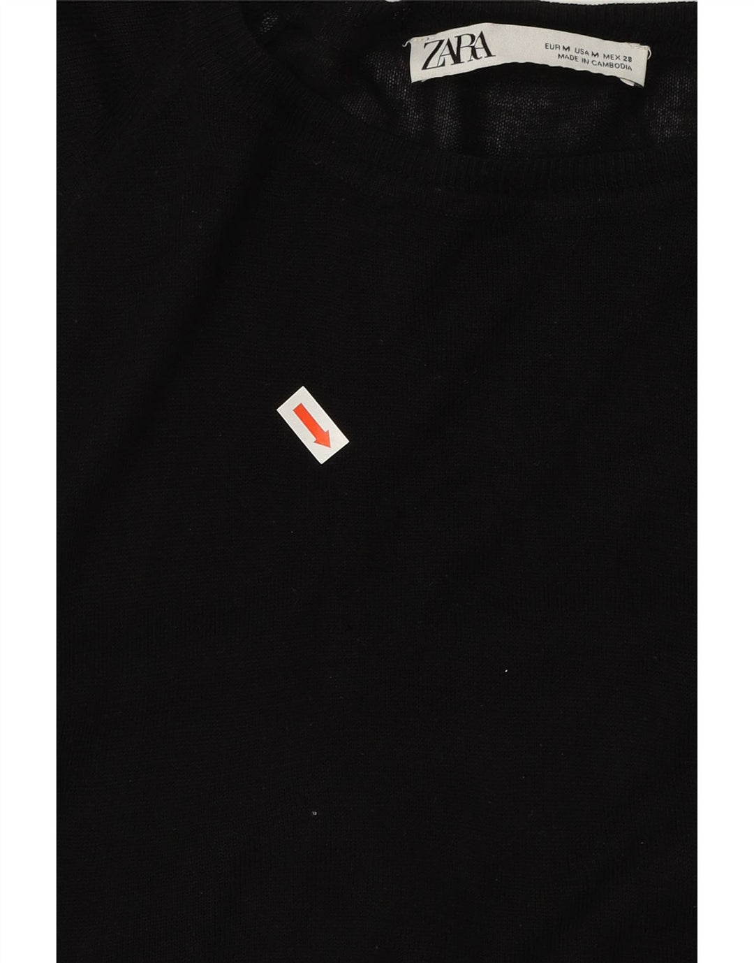 Zara Womens Boat Neck Jumper Sweater UK 14 Medium Black