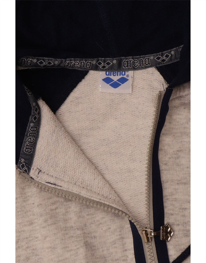 Arena Womens Zip Hoodie Sweater UK 12 Medium Grey Colourblock