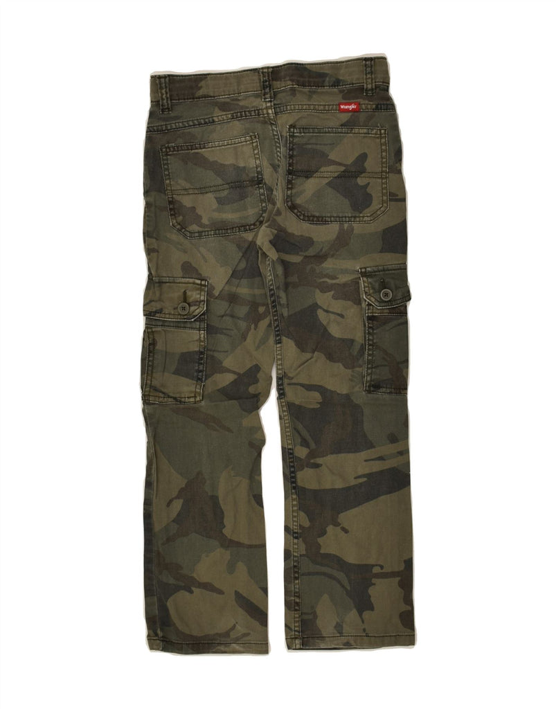 WRANGLER Boys Straight Casual Trousers 7-8 Years W24 L22  Khaki Camouflage | Vintage Wrangler | Thrift | Second-Hand Wrangler | Used Clothing | Messina Hembry 