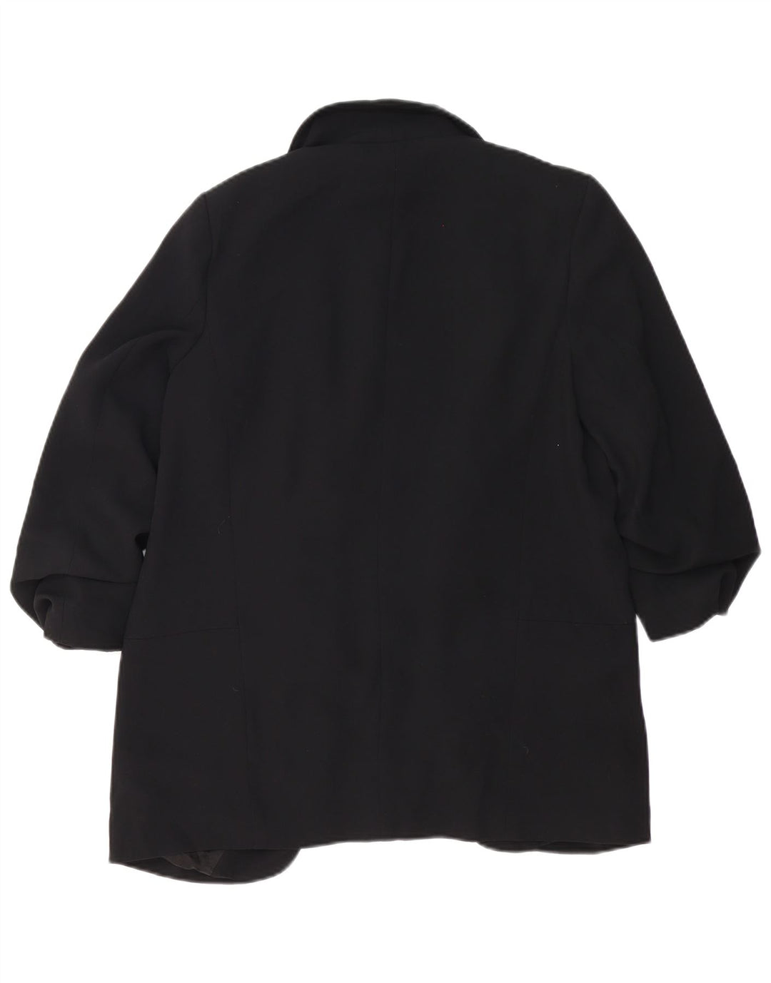 ZARA Womens 3/4 Sleeve Open Blazer Jacket UK 14 Medium Black Polyester